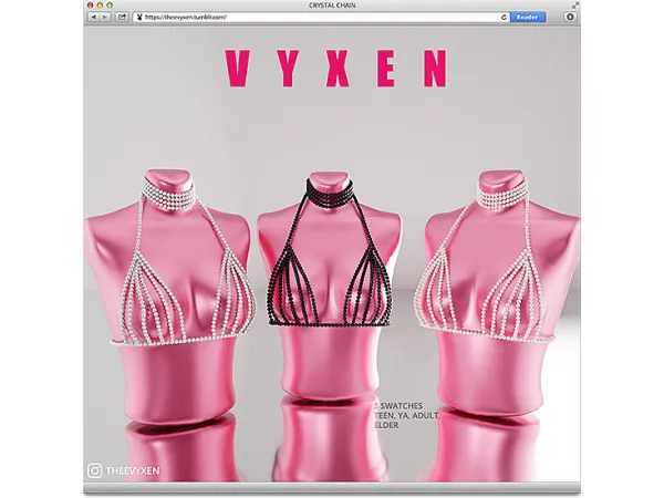 Alpha [ vyxen ] crystal chain - The Sims 4 Custom Content