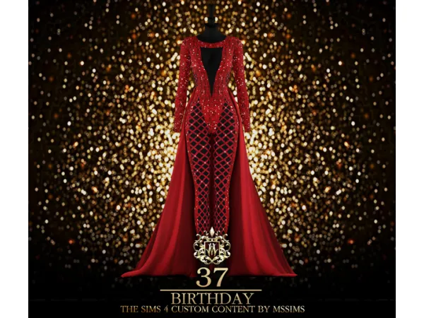 Alpha BIRTHDAY JUMPSUIT by MSSIMS4 - The Sims 4 Custom Content