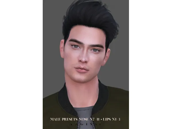 Alpha Male Presets Nose 7 11 lips 1 3 by ANGISSI - The Sims 4 Custom Content