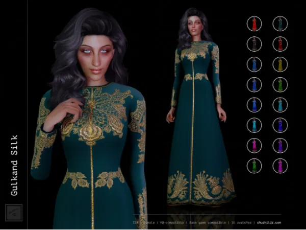 Alpha Gulkand Silk - The Sims 4 Custom Content