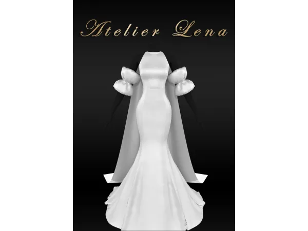 Alpha [Atelier Lena] Psyche Dress Set - The Sims 4 Custom Content