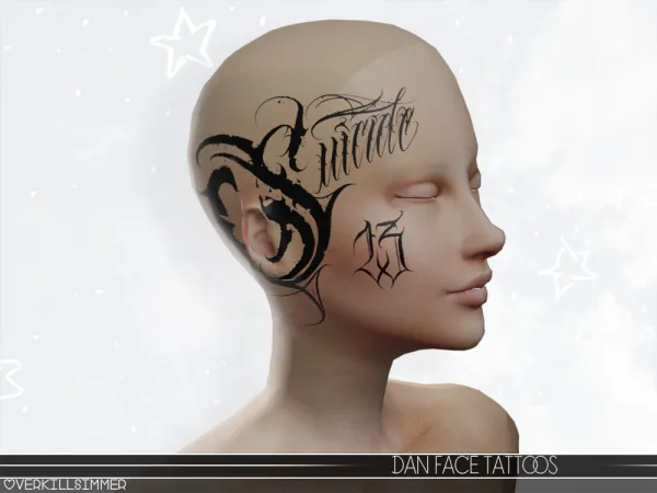 Mix Dan Face Tattoos - The Sims 4 Custom Content