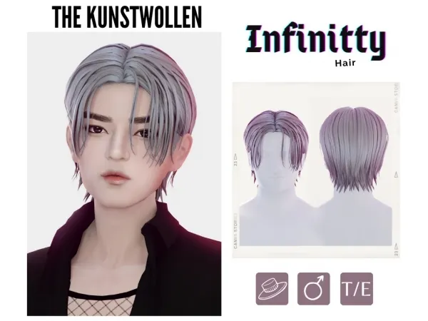 Mix Infinity hair - The Sims 4 Custom Content