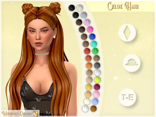 Maxis Match Chloe Hair by mirroreddreamscc - The Sims 4 Custom Content