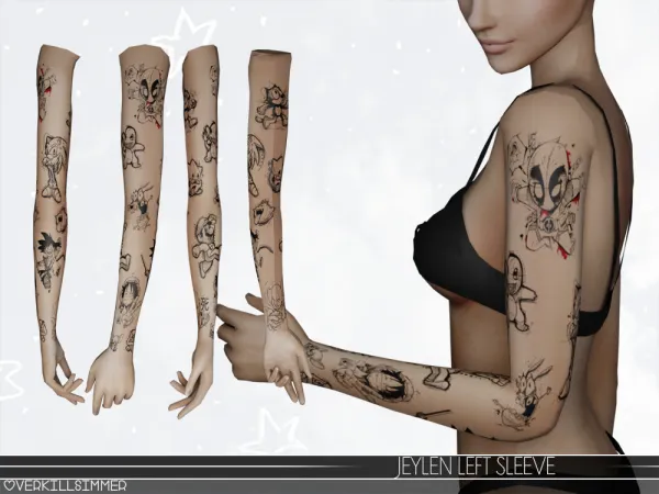 Mix Jeylen left sleeve - The Sims 4 Custom Content