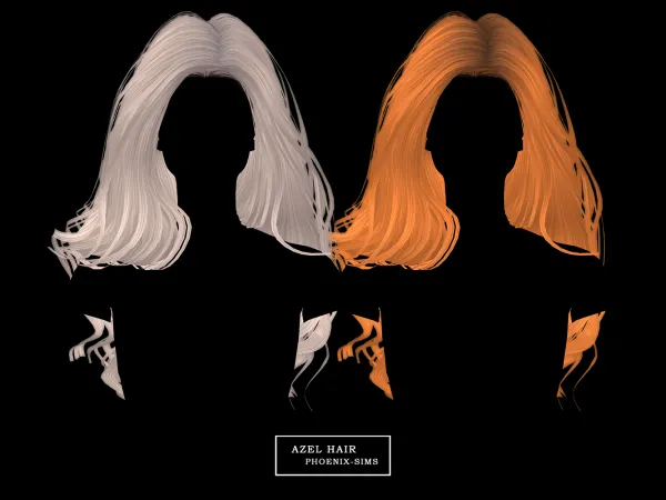 Alpha Azel Hair Revamped - The Sims 4 Custom Content