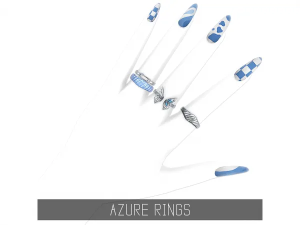 Alpha AZURE RINGS - The Sims 4 Custom Content