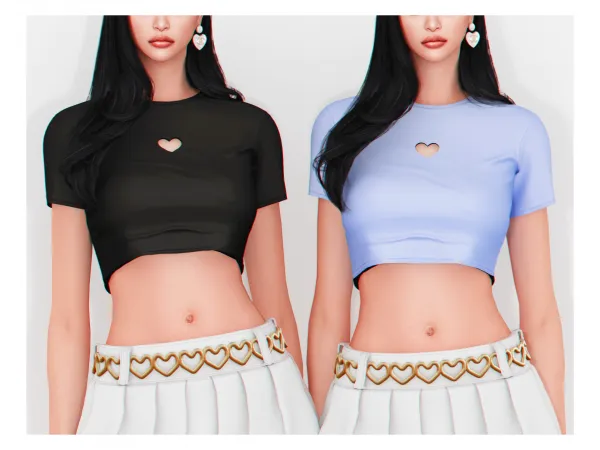 Alpha Heart T Shirt - The Sims 4 Custom Content