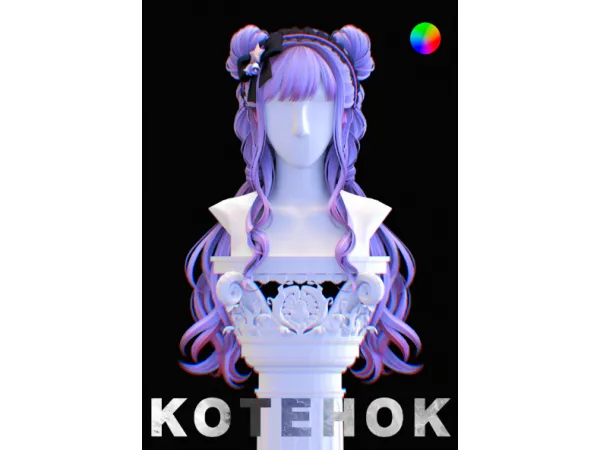 Alpha Motto Hair by kotehoksims - The Sims 4 Custom Content