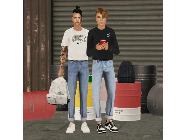 Roll Up Jeans - The Sims 2 Custom Content