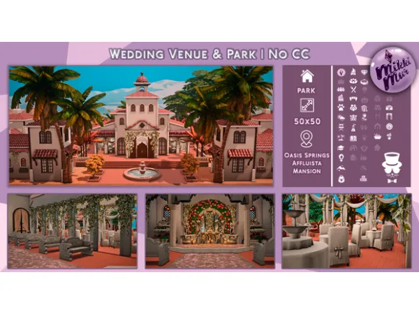 Maxis Match Wedding Venue Park Sims 4 Build No Свадебный лот Парк by MikkiMur - The Sims 4 Custom Content
