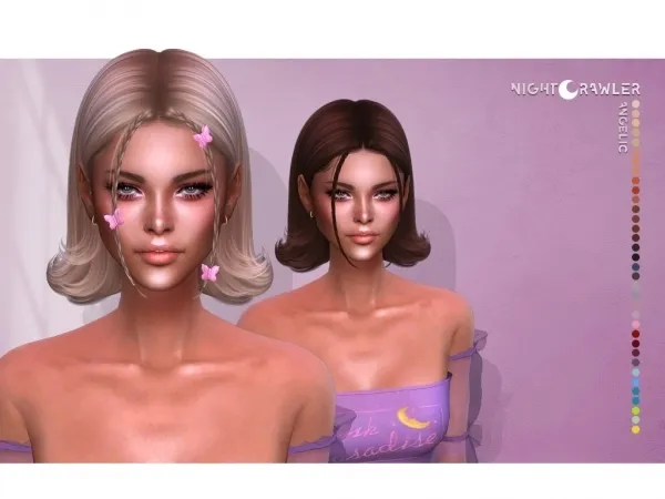 Alpha nightcrawler angelic hair - The Sims 4 Custom Content
