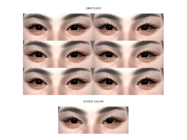 Alpha 3d eyelashes sets 02 by BED_ - The Sims 4 Custom Content
