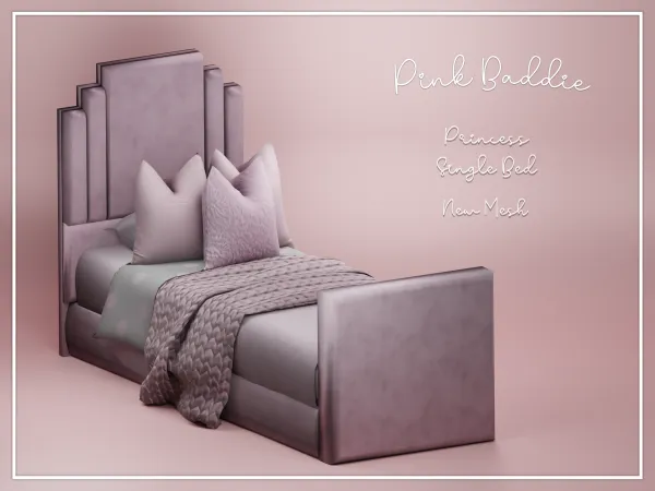 Alpha Princess Single Bed - The Sims 4 Custom Content