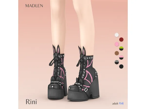 Maxis Match Rini Boots by Madlen - The Sims 4 Custom Content