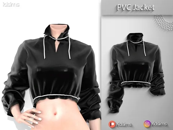 Alpha PVC Jacket - The Sims 4 Custom Content