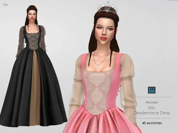 Alpha Sifix Desdemona Dress RC - The Sims 4 Custom Content