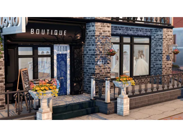 Maxis Match Something Blue Bridal Boutique - The Sims 4 Custom Content