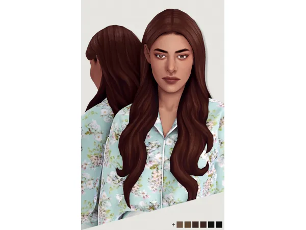 Maxis Match luutzi Vilna female hair (in 4 versions) - The Sims 4 Custom Content
