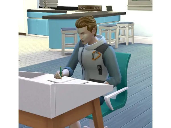 Maxis Match Homework at Desk Mod by simsfinds - The Sims 4 Custom Content