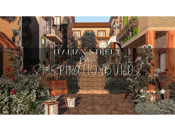 Italian Street Lot by SimspirationBuilds