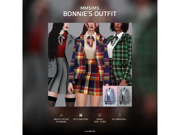 Alpha MMSIMS af Bonnie's outfit by MMSIMS updated - The Sims 4 Custom Content