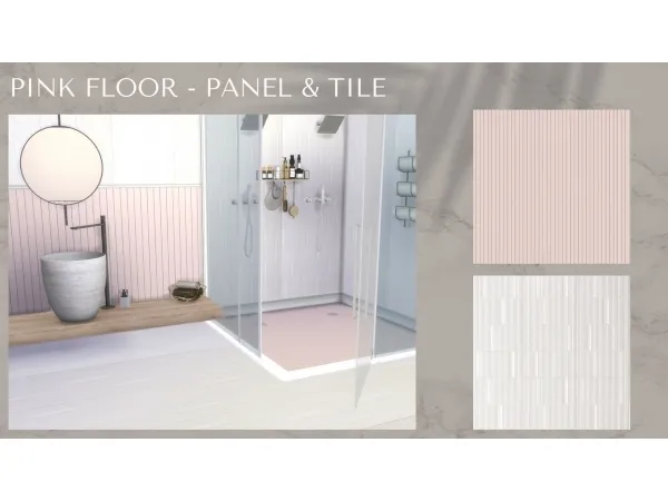 Mix Pink Floor Panel Tiles - The Sims 4 Custom Content