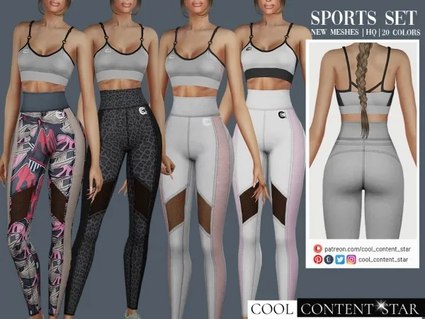 Alpha Sports Set cool content star - The Sims 4 Custom Content