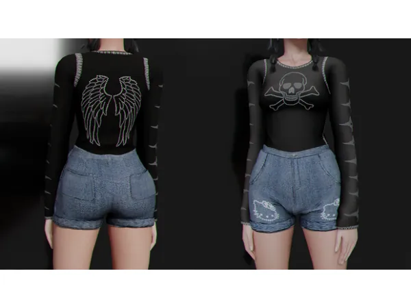 Alpha Skull Sweater by Whimp 1337 - The Sims 4 Custom Content