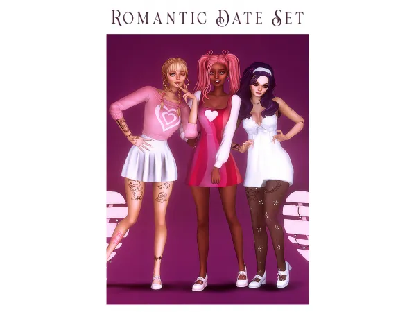Maxis Match Romantic Date Set by Kamiiri - The Sims 4 Custom Content