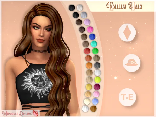 Maxis Match EMILLY HAIR - The Sims 4 Custom Content