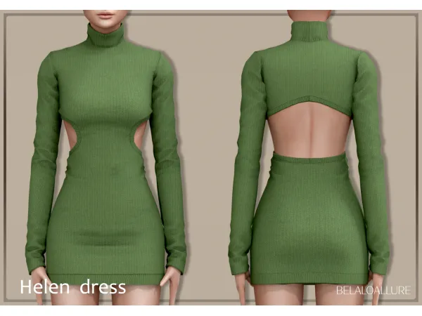 Alpha Helen Dress by simsfinds - The Sims 4 Custom Content