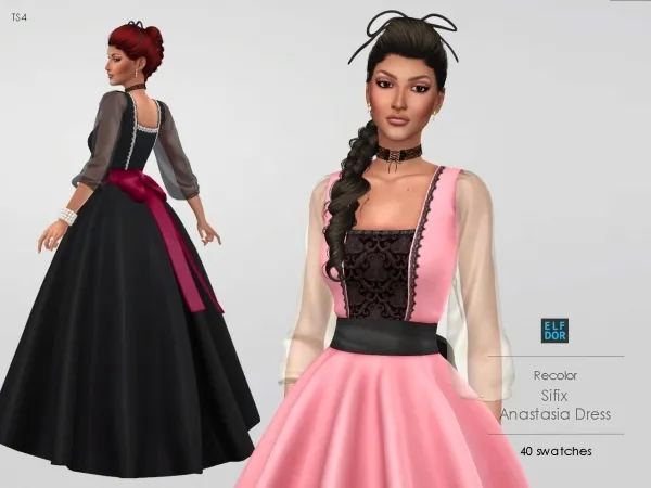 Alpha Sifix Anastasia Dress RC - The Sims 4 Custom Content