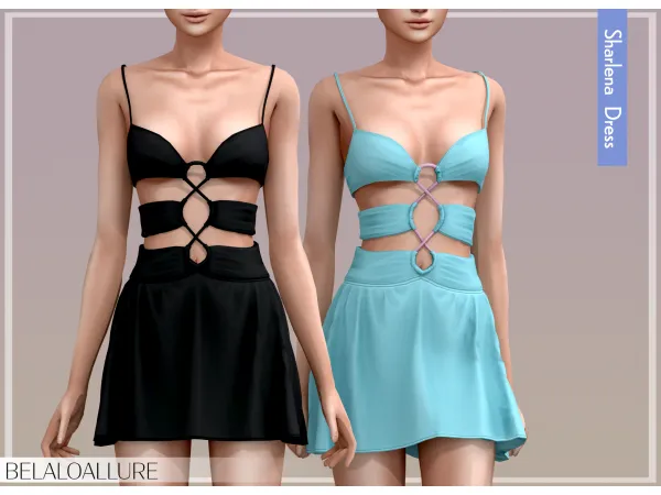 Alpha Sharlene Dress by simsfinds - The Sims 4 Custom Content