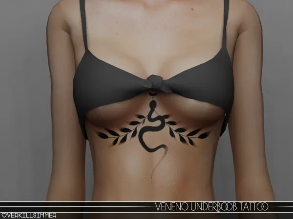 Mix Veneno underboob template - The Sims 4 Custom Content