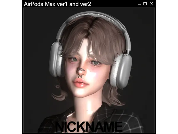 Alpha [CAS] AirPods Max ver1 and ver2 by give me a nickname - The Sims 4 Custom Content