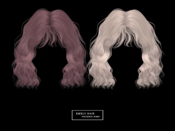 Alpha Emely Hair - The Sims 4 Custom Content