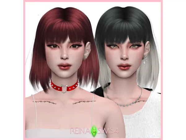 Alpha 23_MAYBE HAIR_V3 by Reina Sims4 - The Sims 4 Custom Content