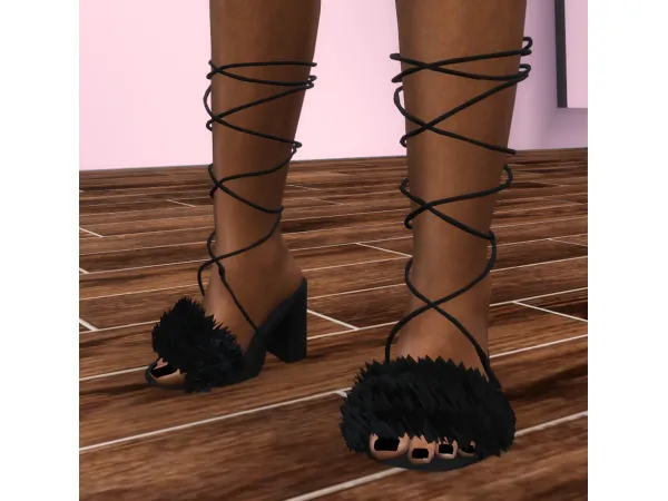 Alpha Fluffy Heels by simmerkatex - The Sims 4 Custom Content