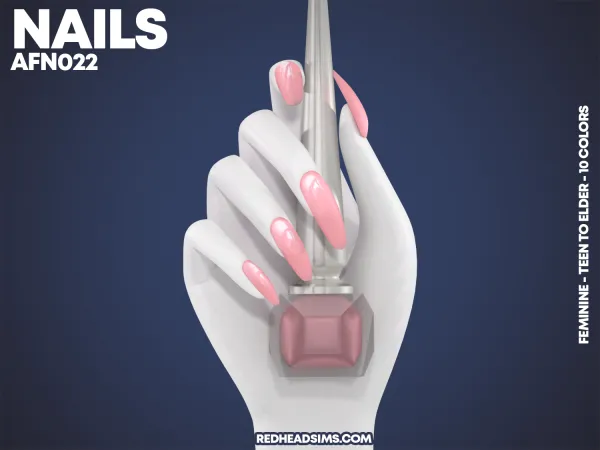 Alpha AF NAILS N022 - The Sims 4 Custom Content