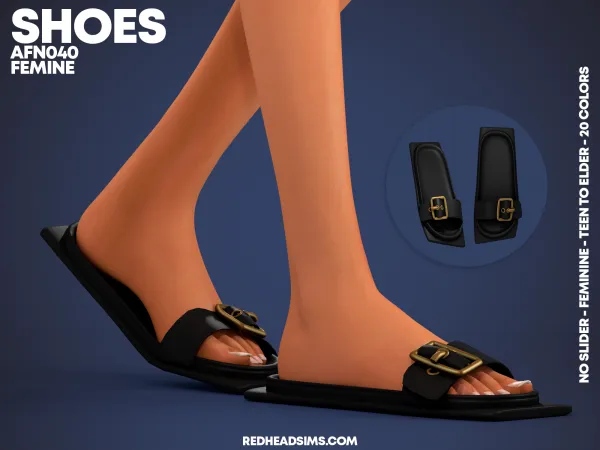 Alpha AF SHOES N040 NO SLIDER by redheadsims - The Sims 4 Custom Content