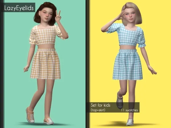 Alpha Set for kids - The Sims 4 Custom Content