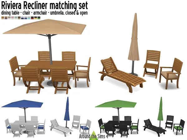 Maxis Match Around Riviera Garden set - The Sims 4 Custom Content