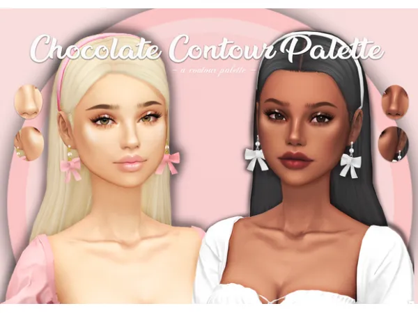 Mix CHOCOLATE CONTOUR PALETTE by Lady Simmer - The Sims 4 Custom Content