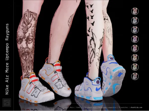 Alpha Nike Air More Uptempo Rayguns - The Sims 4 Custom Content