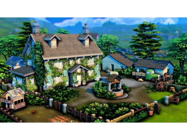 Maxis Match 6 Sim Family Farmhouse - The Sims 4 Custom Content