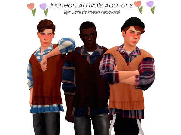 Maxis Match Incheon Arrivals Add ons Recolors by CreamLatteDream - The Sims 4 Custom Content