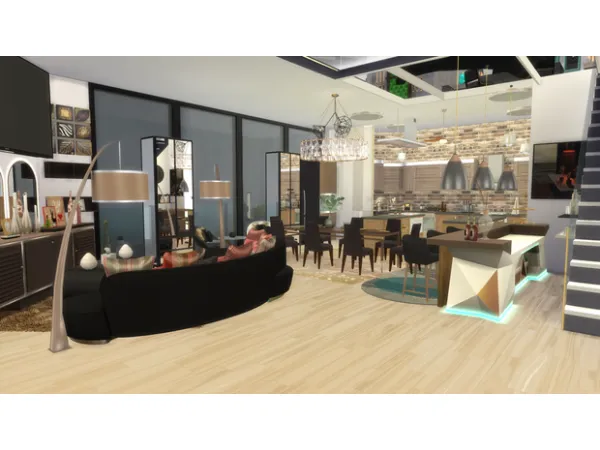 Mix Luxury Family Penthouse by Bonnie_B - The Sims 4 Custom Content