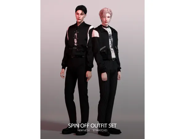Alpha Spin Off Outfit Set - The Sims 4 Custom Content