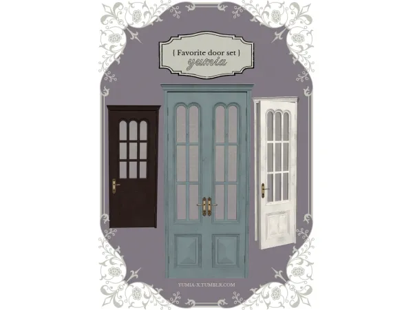 Mix Favorite door set - The Sims 4 Custom Content